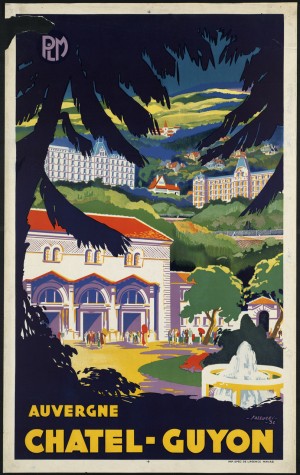 Auvergne Chatel Guyon Vintage French travel poster